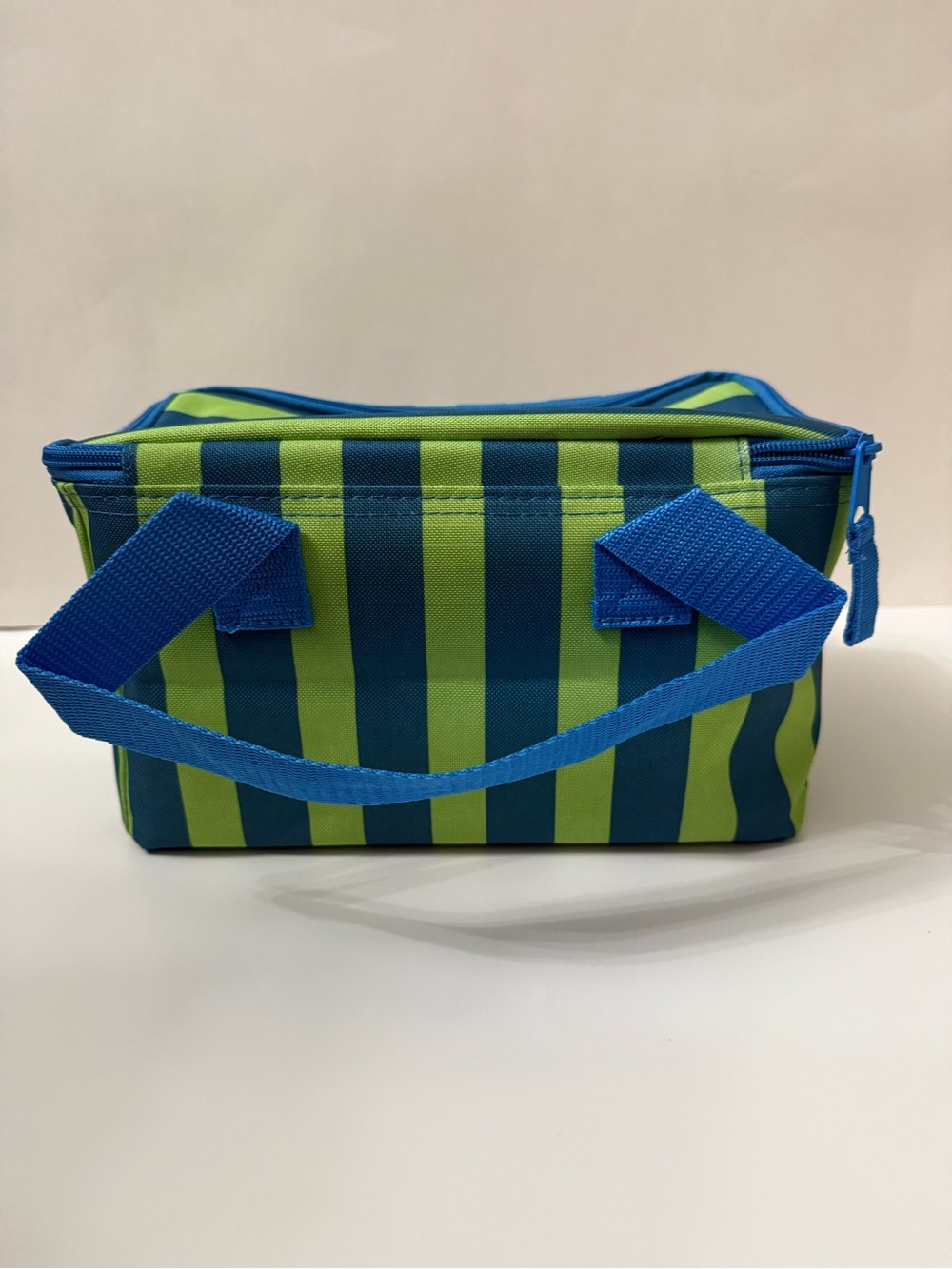 Trader Joe's Striped Mini Insulated Bag - Blue and Green - Picture 2 of 2